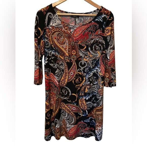 MSK  Paisley Dress Medium - Picture 2 of 8